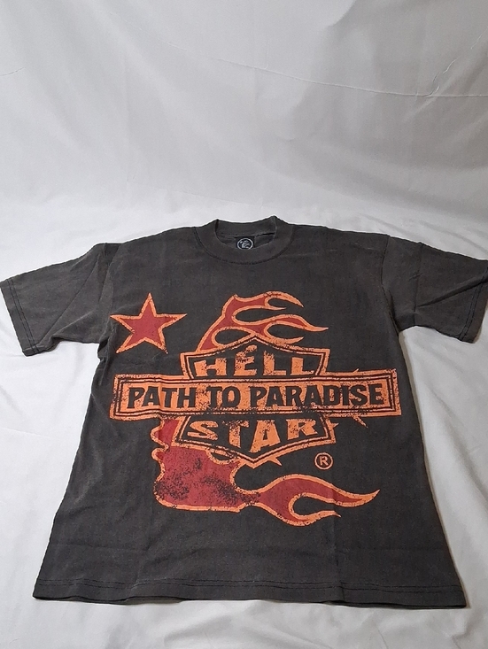 Hellstar Other - Hellstar Path to Paradise Graphic Short Sleeve Tee - Black & Orange